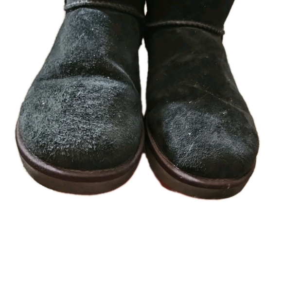 Ugg Womens Black Classic Short Swarovski Crystal Bow Boot 8 - Picture 6 of 11